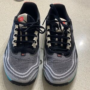 Reebok Black and White Athletic Shoes with Teal Highlights